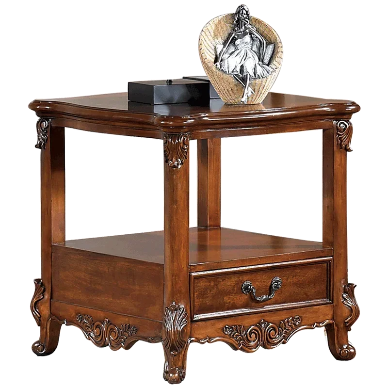 Side Simple Corner Small American Country Solid Wood Small Square Table Retro Coffee Table with Drawer 
Side Simple Corner Small American Country Solid Wood Small Square Table Retro Coffee Table with Drawer