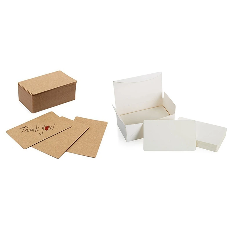 100Pcs Blank Kraft Paper Business Cards Word Card With 100Pcs Blank White Cardboard Paper Message Card Business Cards
100Pcs Blank Kraft Paper Business Cards Word Card With 100Pcs Blank White Cardboard Paper Message Card Business Cards