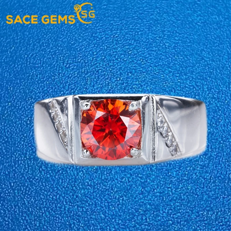 SACEGEMS D Color 1CT Moissanite Ring for Men 925 Sterling Silver Simulation Diamond Wedding Band Classic Round Cut with GRA Ring
SACEGEMS D Color 1CT Moissanite Ring for Men 925 Sterling Silver Simulation Diamond Wedding Band Classic Round Cut with GRA Ring
