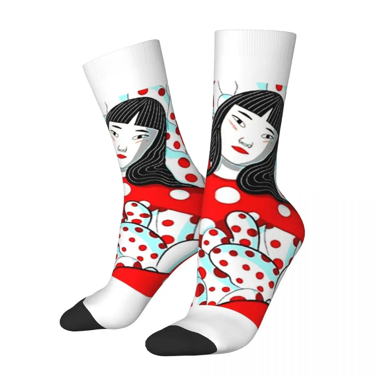 

Socks Harajuku Yayoi Kusama In Red Clouds Dots Sock Pumpkin Polka Pop Aesthetic Sport Stockings Spring Summer Autumn Winter