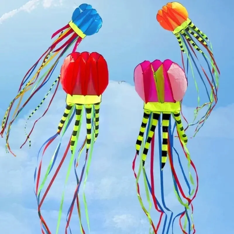 

Free shipping 8m jellyfish kites flying for adults kites line nylon kites factory inflatable show kite kite line laundry flying