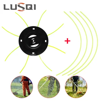 LUSQI 스틸 잔디 깎는 기계 헤드, 정원 잡초 제거, 브러시커터 부품, 교체용 가솔린 및 리튬 잔디 트리머, 4 줄 프리