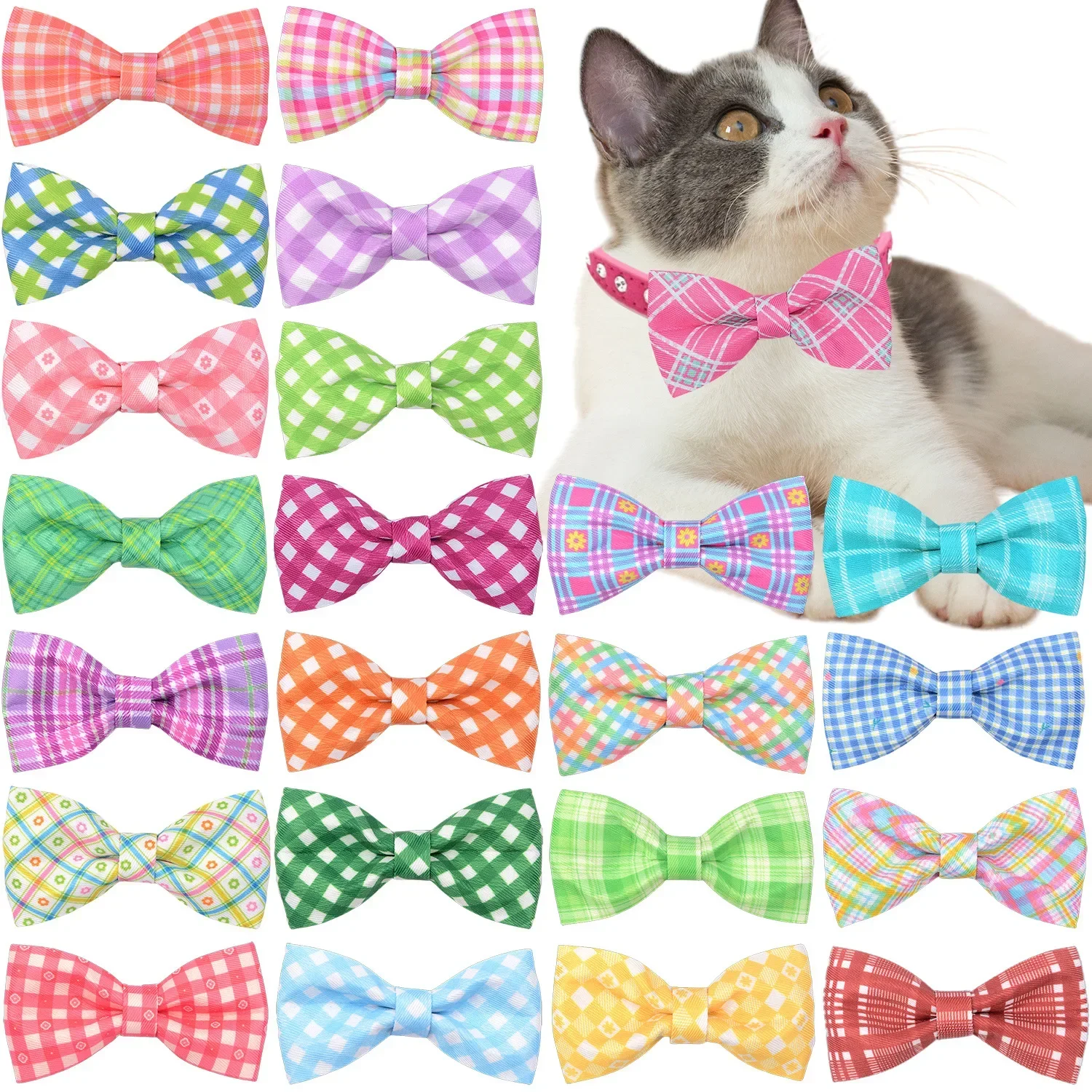 Bows Spring Collar Style 50/100pcs Pets Plaid Dog Removable Accessories Bowtie Grooming Supplies
Bows Spring Collar Style 50/100pcs Pets Plaid Dog Removable Accessories Bowtie Grooming Supplies
