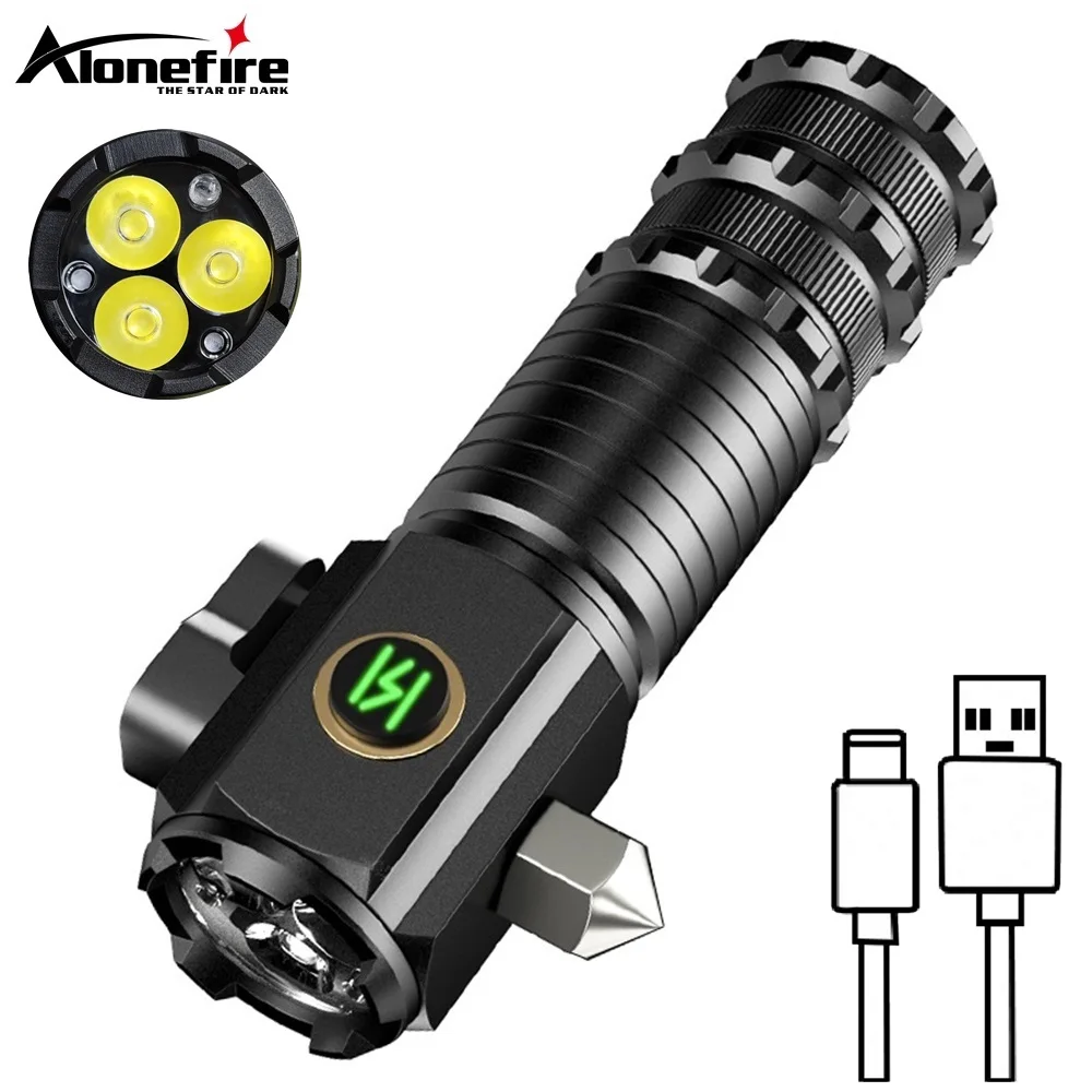 USB Charging Multifunctional Flashlight Rechargeable Emergency Life Saving Safety Hammer Break Window Outdoor Lighting X55
USB Charging Multifunctional Flashlight Rechargeable Emergency Life Saving Safety Hammer Break Window Outdoor Lighting X55