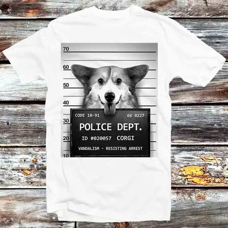 Corgi Mugshot T Shirt Vintage Retro Gift Mens Womens Unisex Cartoon Anime Top Tee B1240
Corgi Mugshot T Shirt Vintage Retro Gift Mens Womens Unisex Cartoon Anime Top Tee B1240