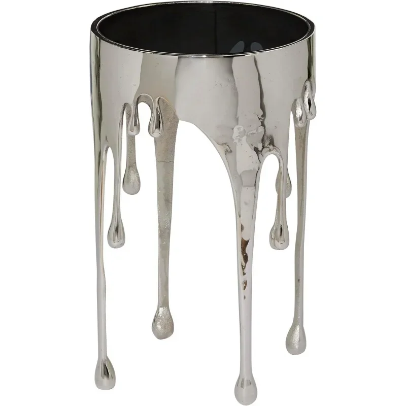 Deco 79 Aluminum Metal Accent Drip End Melting Design and Shaded Glass Top, Side Table 16" x 16" x 25", Silver
Deco 79 Aluminum Metal Accent Drip End Melting Design and Shaded Glass Top, Side Table 16" x 16" x 25", Silver