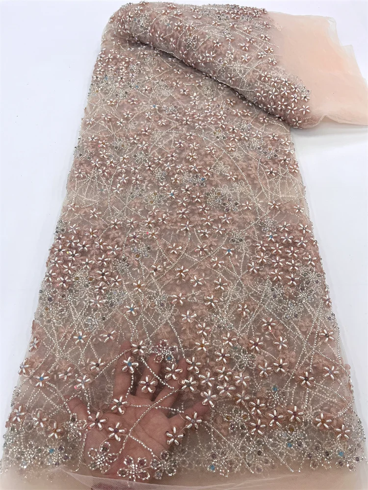 French Lace Fabric with Beads Sequin Fabrics Nigeria Latest Lace Tulle Embroidery Fabric for Wedding Party Dresses 5Yrds
French Lace Fabric with Beads Sequin Fabrics Nigeria Latest Lace Tulle Embroidery Fabric for Wedding Party Dresses 5Yrds