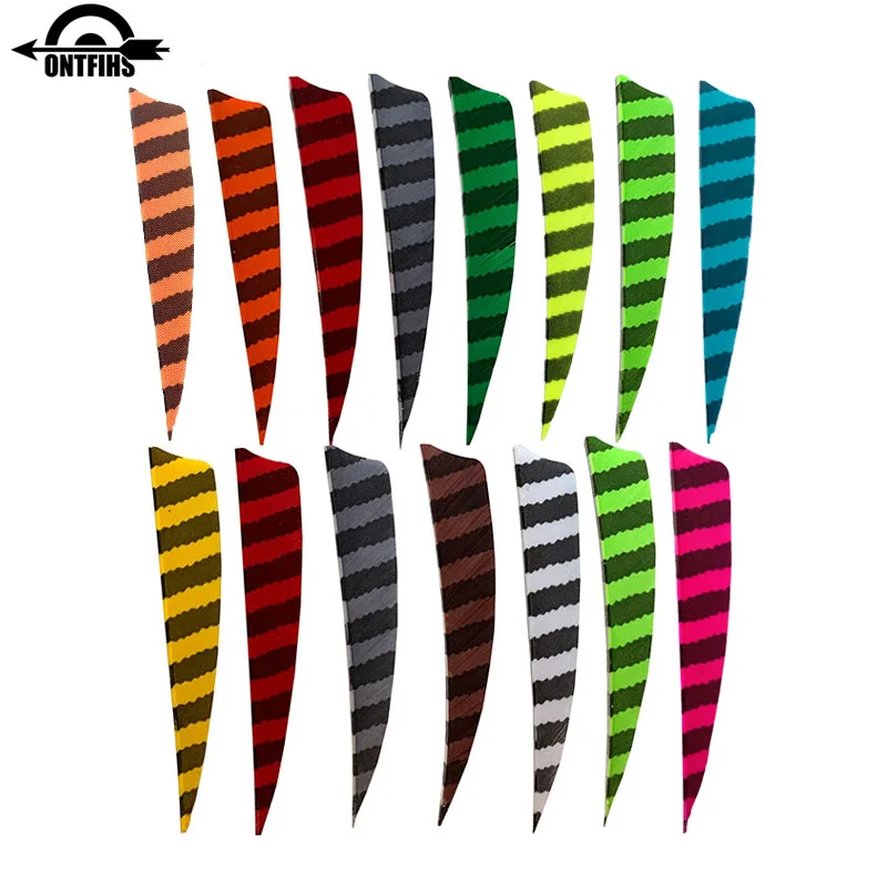 24 Pcs ONTFIHS 4Inch Fletching Arrow Striped Shield Cut Turkey Feather Archery DIY Hunting Accessories
24 Pcs ONTFIHS 4Inch Fletching Arrow Striped Shield Cut Turkey Feather Archery DIY Hunting Accessories