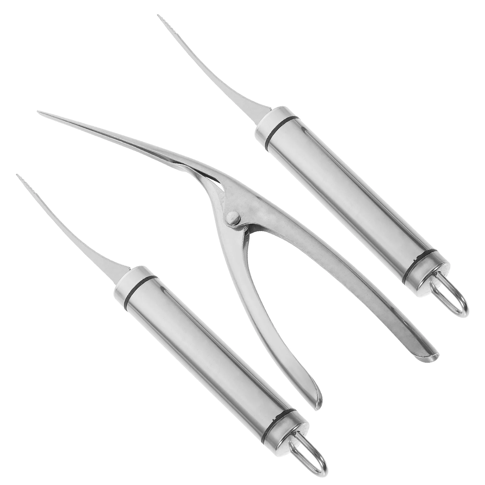 

3 Pcs Peeler Stainless Steel Shrimp Opener Cleaner Tools Cleaning Cutters Remover Seafood Simple Line Removers Peeling