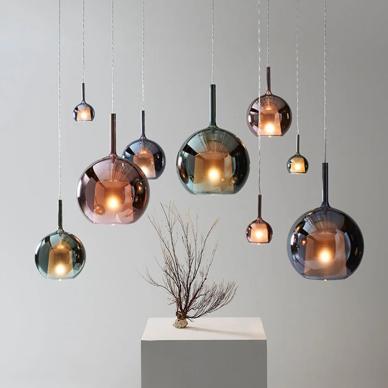 Modern Bell LED Suspension Lamp for Restaurant Smoke Gray Indoor Island Hanging Light Fixtures Round Glass Ball Kitchen Luster 
Modern Bell LED Suspension Lamp for Restaurant Smoke Gray Indoor Island Hanging Light Fixtures Round Glass Ball Kitchen Luster