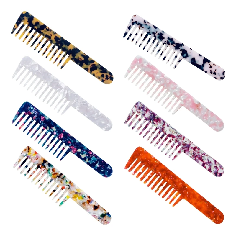 Acetate Detangle Hair Comb Colorful Marble Stone Print Anti-Static Large Wide Tooth Long Handle Massage Hairbrush Tools
Acetate Detangle Hair Comb Colorful Marble Stone Print Anti-Static Large Wide Tooth Long Handle Massage Hairbrush Tools
