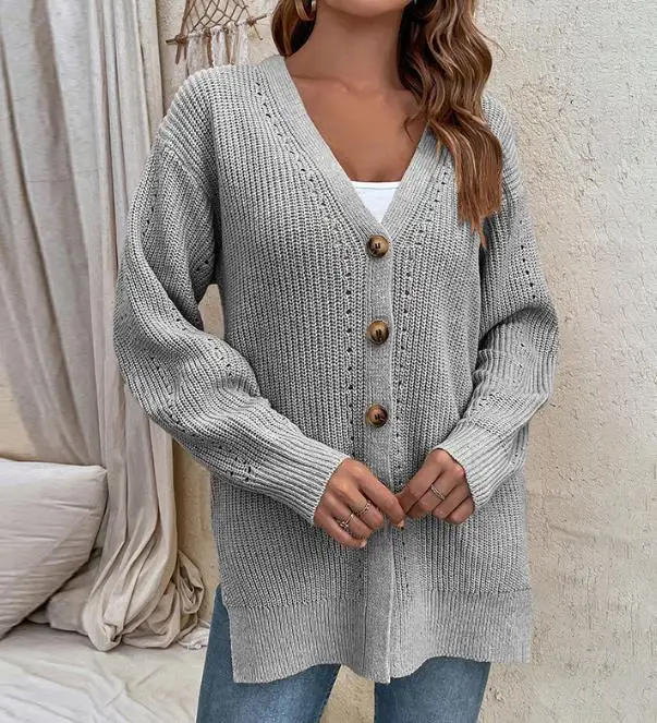 Cardigan for Women Autumn Winter 2023 Casual Hollow Out Fashion Cardigan Sweater Button Split Knit Coat Basics Warm Clothing
Cardigan for Women Autumn Winter 2023 Casual Hollow Out Fashion Cardigan Sweater Button Split Knit Coat Basics Warm Clothing