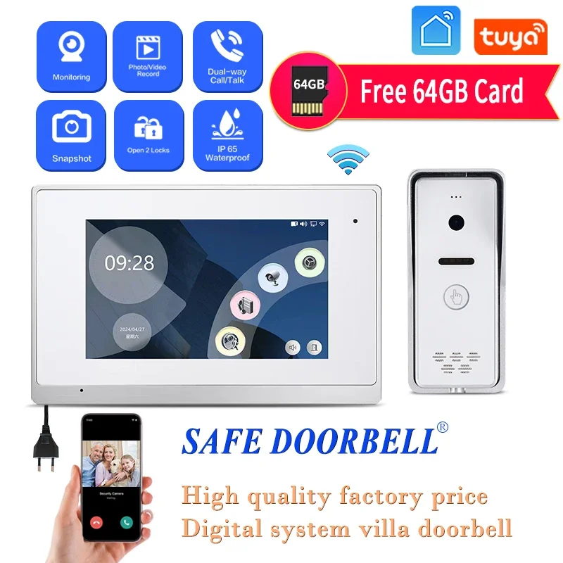 High Quality CAT5/CAT6 Ip Tuya Wifi Smart Video Doorbell Hd 1024p 64G Camera Intercom Panel Security Alarm Systems For Home
High Quality CAT5/CAT6 Ip Tuya Wifi Smart Video Doorbell Hd 1024p 64G Camera Intercom Panel Security Alarm Systems For Home