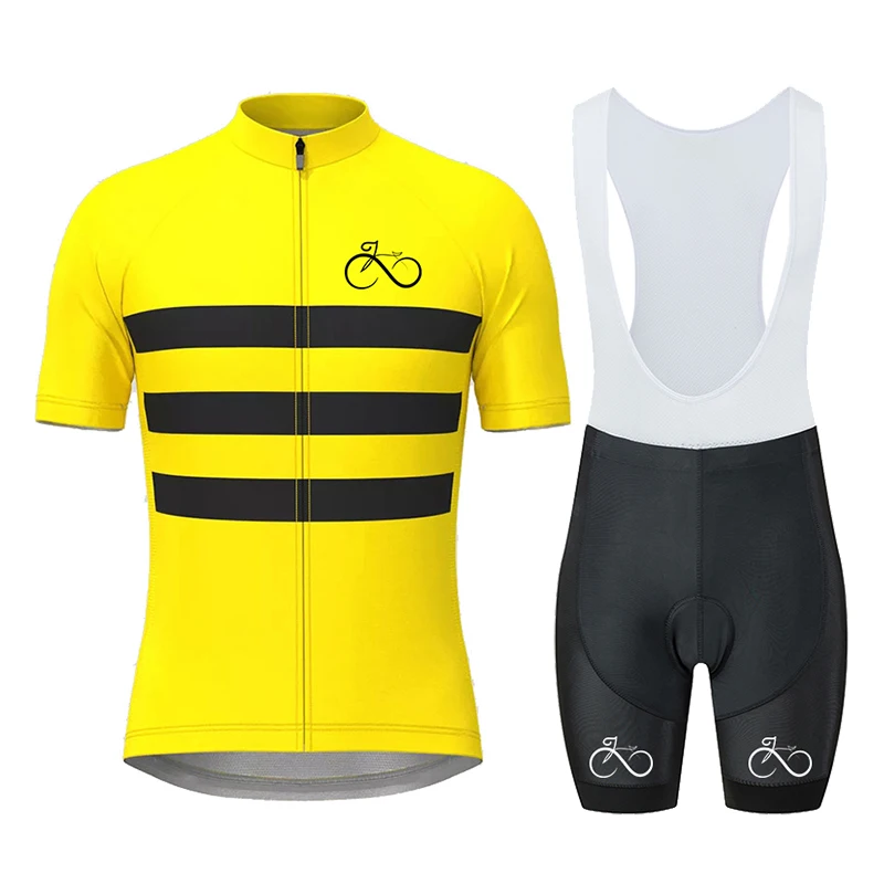 

Полосатый велосипедный комплект из Джерси, Мужская одежда для велоспорта, летний костюм с коротким рукавом для горного велосипеда, дышащая одежда для велоспорта