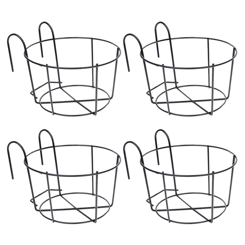 4Pcs Hanging Railing Planters Flower Pot Holders Plant Iron Racks Fence Metal Potted Stand Mounted Balcony Baskets
4Pcs Hanging Railing Planters Flower Pot Holders Plant Iron Racks Fence Metal Potted Stand Mounted Balcony Baskets