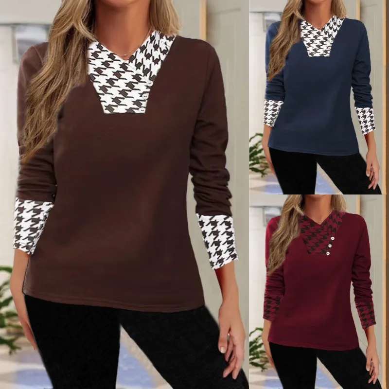 Printed middle-aged and elderly spring and autumn clothing temperament basic shirt
Printed middle-aged and elderly spring and autumn clothing temperament basic shirt