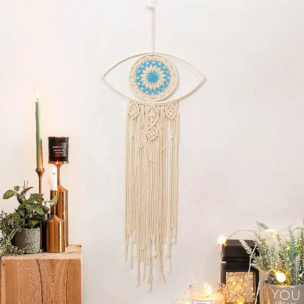 New arrival handmade macrame wall hanging blue eye shape wall hanging decoration
New arrival handmade macrame wall hanging blue eye shape wall hanging decoration