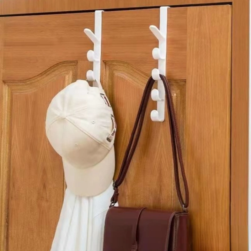 

3 шт. дверная вешалка для спальни, подвесная вешалка для одежды, над дверью, пластиковое домашнее хранилище, искусственная кожа, кошелек для сумок, рельсы