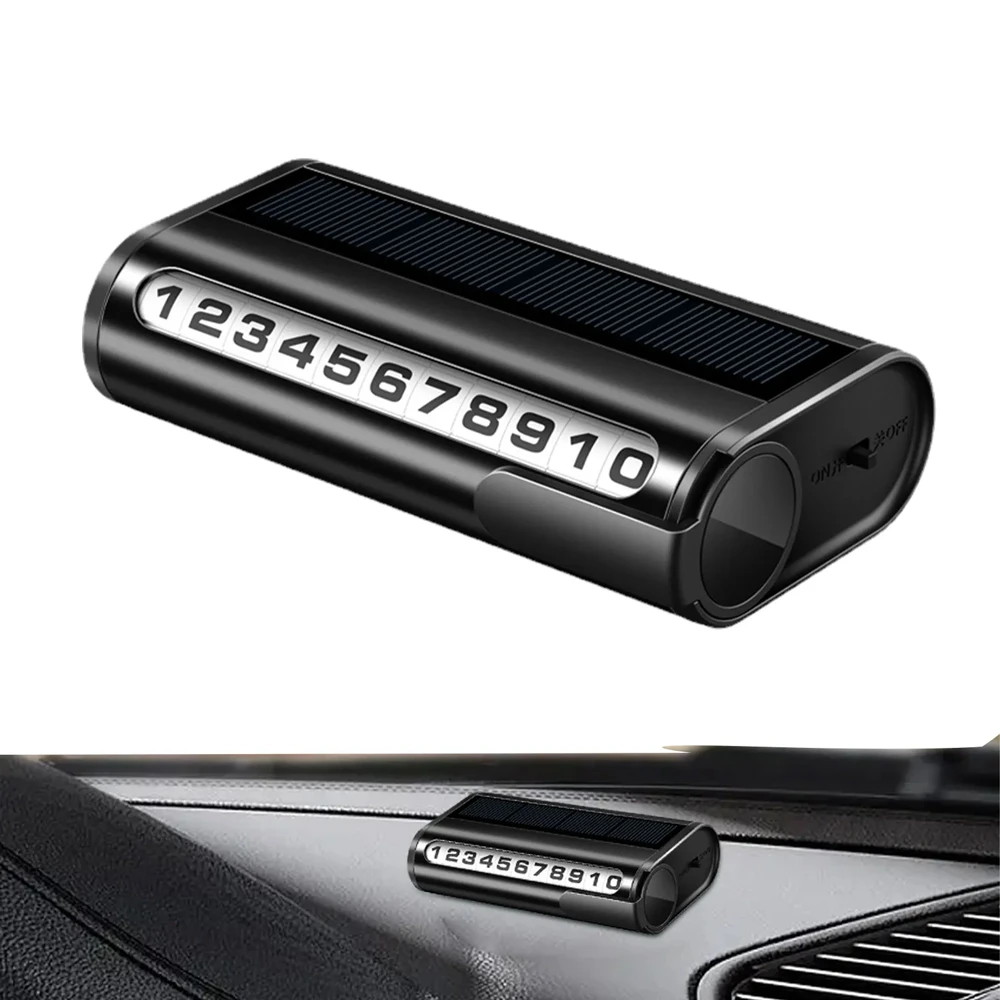 Car Parking Number Plate Luminous Auto Parking Card Solar Charging Temporary Stop Phone Number Card For Car Decoration Accessory
Car Parking Number Plate Luminous Auto Parking Card Solar Charging Temporary Stop Phone Number Card For Car Decoration Accessory