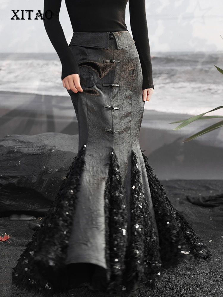 XITAO Tassel Sequin Mermaid Skirt Solid Color Simplicity Fashion Wrap Buttocks Trumpet Skirt 2023 Temperament New DMJ3708
XITAO Tassel Sequin Mermaid Skirt Solid Color Simplicity Fashion Wrap Buttocks Trumpet Skirt 2023 Temperament New DMJ3708