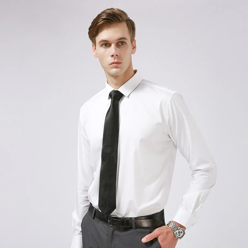White Business Dress Shirt Men Fashion Slim Fit Long Sleeve Casual Shirts Non-iron Business Professional Work Collared Clothing
White Business Dress Shirt Men Fashion Slim Fit Long Sleeve Casual Shirts Non-iron Business Professional Work Collared Clothing