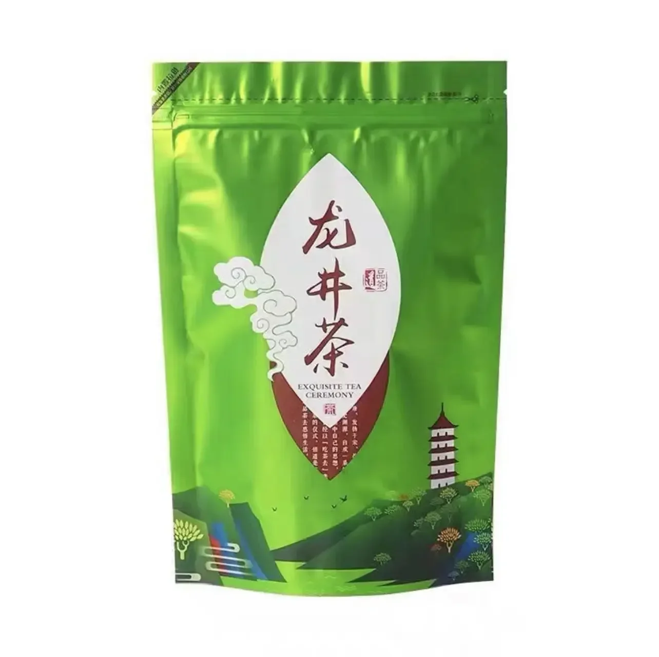 

250g China Jasmine GreenTea West Lake Longjing Tea 2024 Biluochun Maojian YunWu AnJi Recyclable Zipper Bag Sealed Packaging Bag