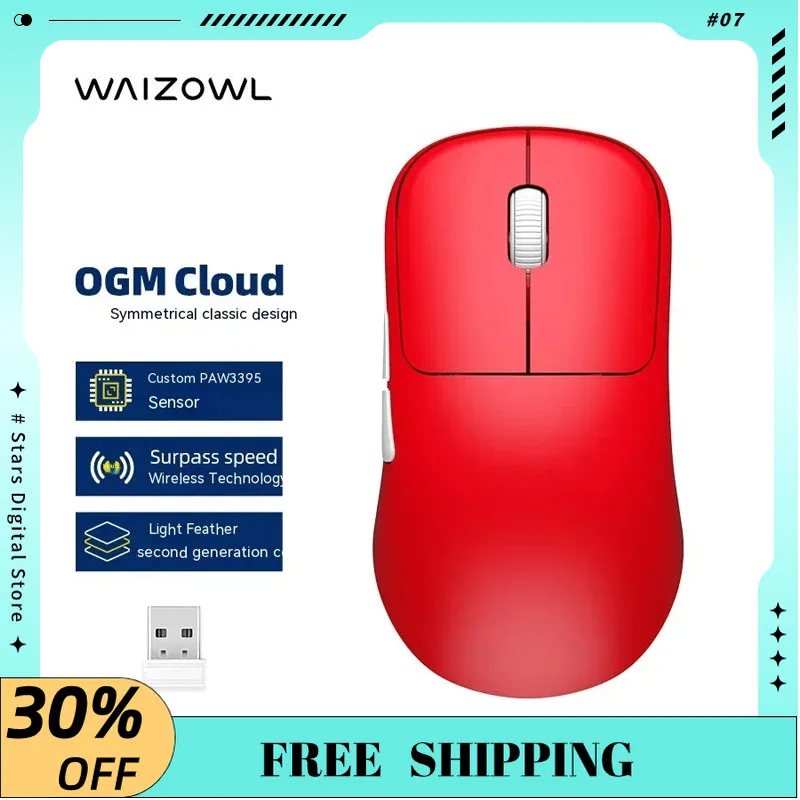 Беспроводная мышь Waizowl Ogm Cloud PAW3395, легкая эргономичная конструкция, аксессуары для электроспорта, настольного ПК, ноутбука, игровые мыши
Беспроводная мышь Waizowl Ogm Cloud PAW3395, легкая эргономичная конструкция, аксессуары для электроспорта, настольного ПК, ноутбука, игровые мыши