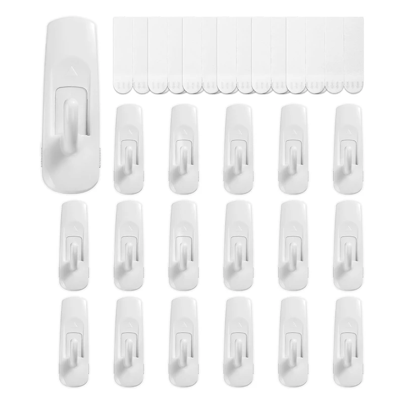 18 Hooks+24 Strips Organize Hanging Hooks Damage-Free Hanging Hooks Heavy Duty With Adhesive Strips
18 Hooks+24 Strips Organize Hanging Hooks Damage-Free Hanging Hooks Heavy Duty With Adhesive Strips