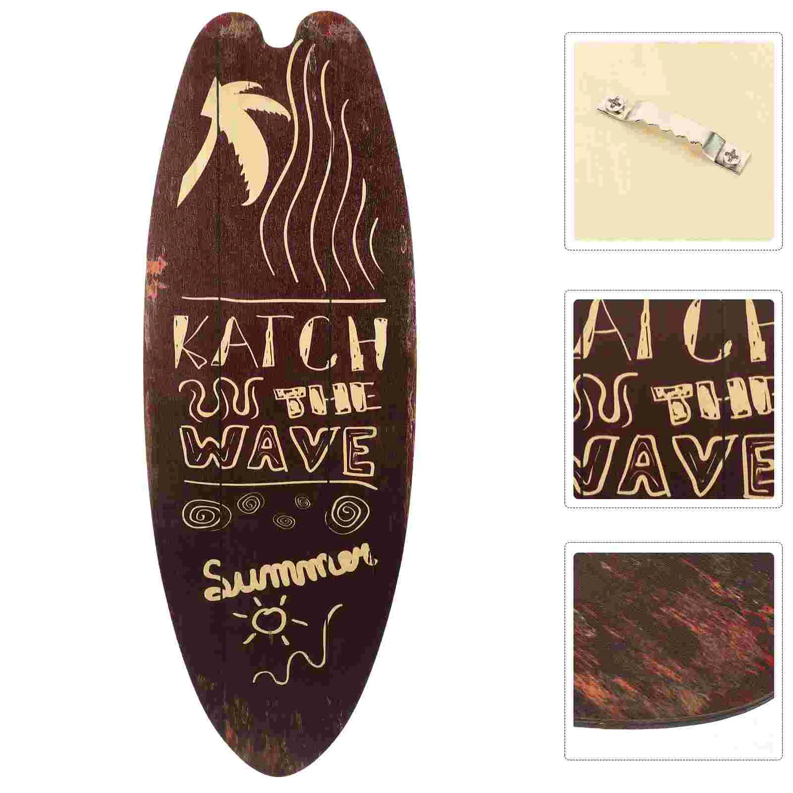 Wood Surfboard Sign Ornaments Wooden Hanging Surfboard Plaque Wall Decor Beach Coastal Summer Nautical Welcome Decorations
Wood Surfboard Sign Ornaments Wooden Hanging Surfboard Plaque Wall Decor Beach Coastal Summer Nautical Welcome Decorations