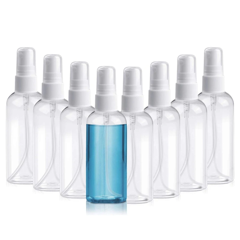 

8Pcs Spray Bottles 100Ml Empty Bottle Mini Travel Size Spray Bottle Refillable Container Clear Mist Bottles