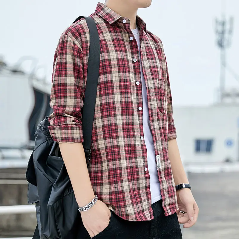 2022 Spring Autumn Plaid Shirt Men Long Sleeve Loose Blouse Casual Chic Tops Fashion Print Shirts Oversize Plus Size Shirt W24
2022 Spring Autumn Plaid Shirt Men Long Sleeve Loose Blouse Casual Chic Tops Fashion Print Shirts Oversize Plus Size Shirt W24