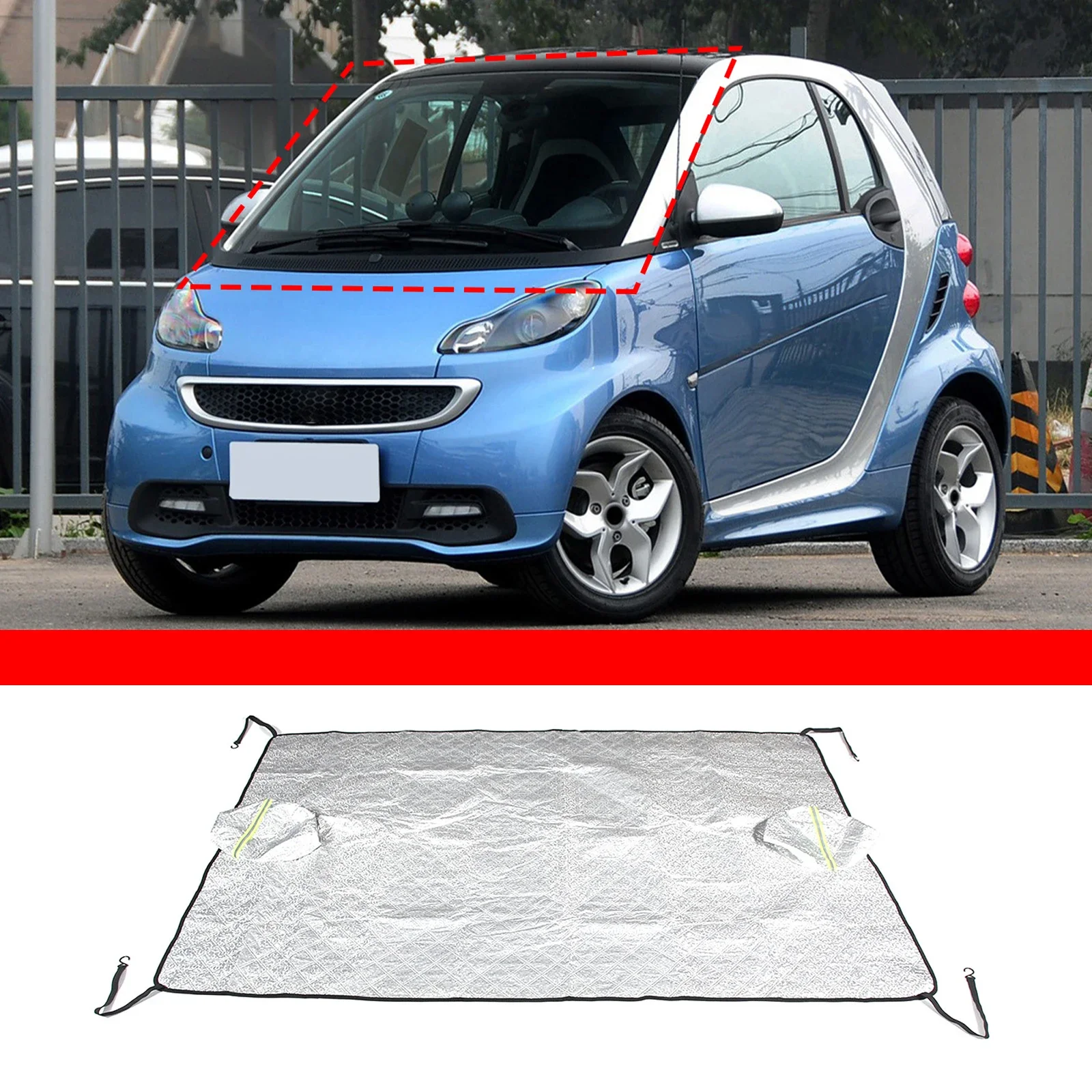 Half Car Cover Front Window Shade Sun Shield Cushion Winter Snow Ice Frost Protector Suit for 2009-2019 Mercedes-Benz Smart
Half Car Cover Front Window Shade Sun Shield Cushion Winter Snow Ice Frost Protector Suit for 2009-2019 Mercedes-Benz Smart