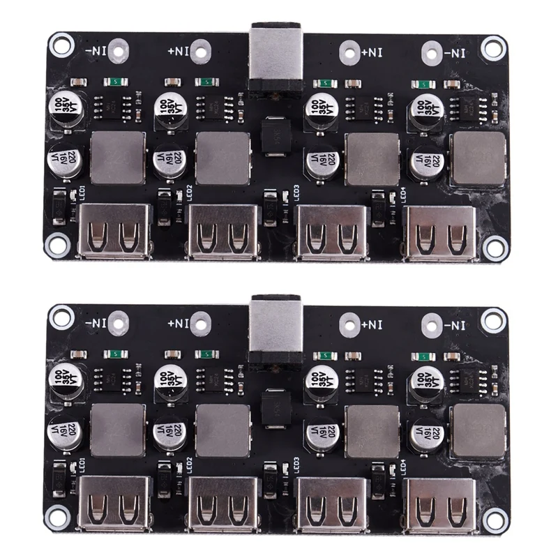 

RISE-2X 4 Channel USB Qc3.0 Qc2.0 Dc-Dc Buck Converter Charging Step Down Module 6-32V 9V 12V 24V Charger Circuit Board 3V 5V