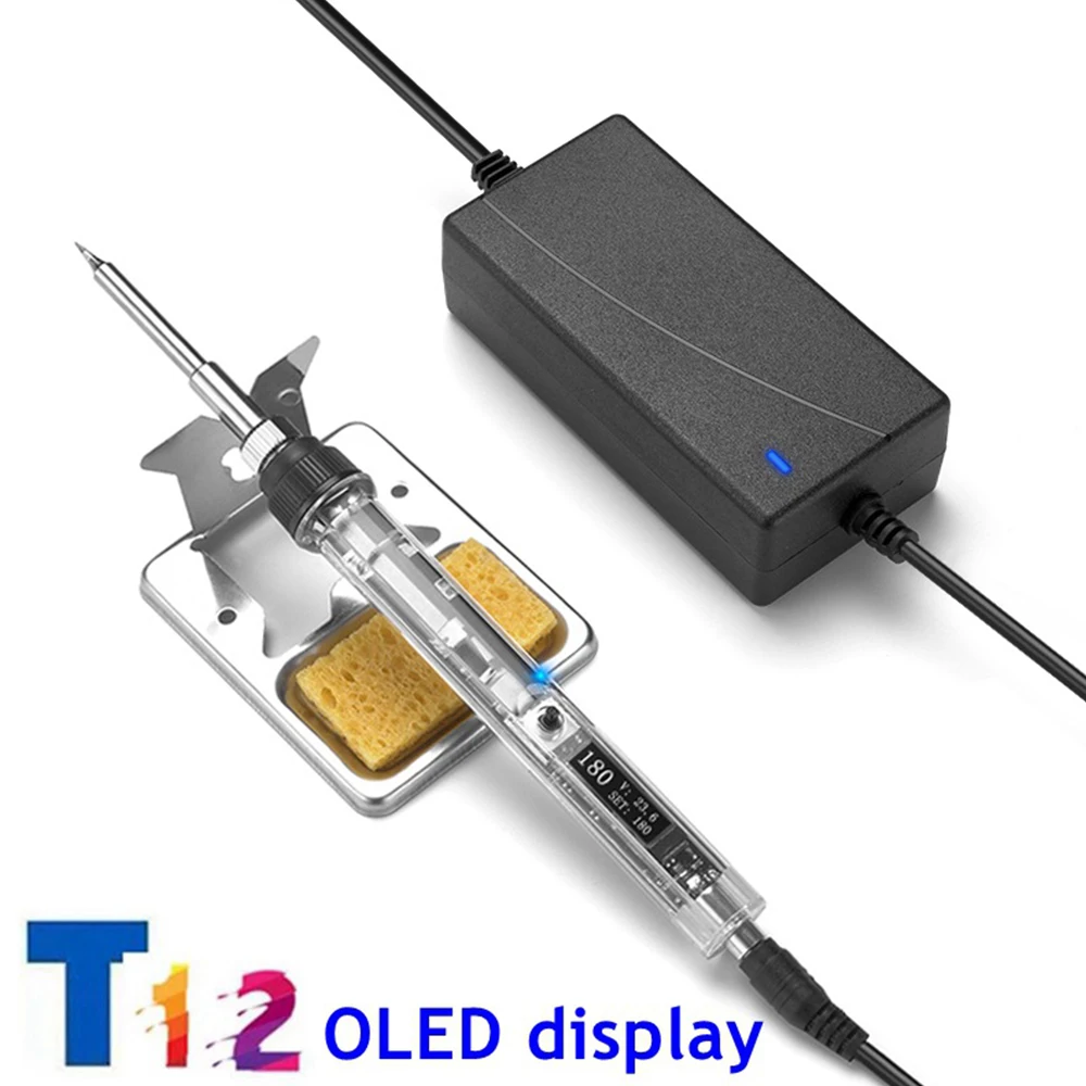 T12 OLED Digital Electric Soldering Iron Portable Adjustable Temperature Heat Pencil Welding Soldering Iron Tip Station Tool
T12 OLED Digital Electric Soldering Iron Portable Adjustable Temperature Heat Pencil Welding Soldering Iron Tip Station Tool