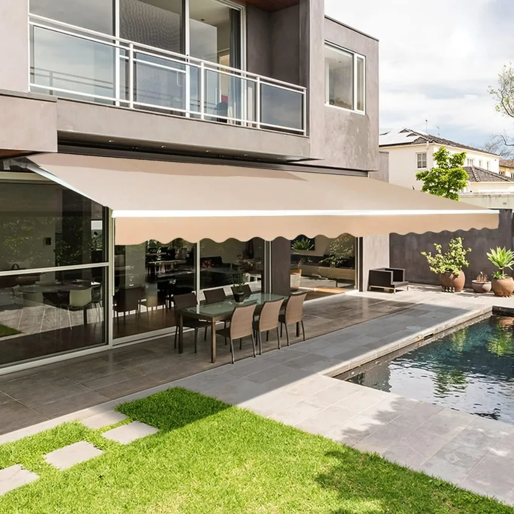 Patio Awning, Retractable Canopy, Sunshade Awning Cover Outdoor, Canopy Sun setter Deck Awnings with Manual Crank Handle
Patio Awning, Retractable Canopy, Sunshade Awning Cover Outdoor, Canopy Sun setter Deck Awnings with Manual Crank Handle