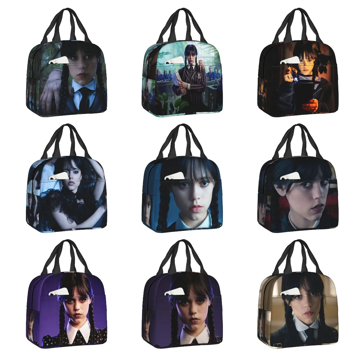 Wednesday Addams Insulated Lunch Bags for Camping Travel Comedy Horror TV Leakproof Thermal Cooler Lunch Box Women Children
Wednesday Addams Insulated Lunch Bags for Camping Travel Comedy Horror TV Leakproof Thermal Cooler Lunch Box Women Children