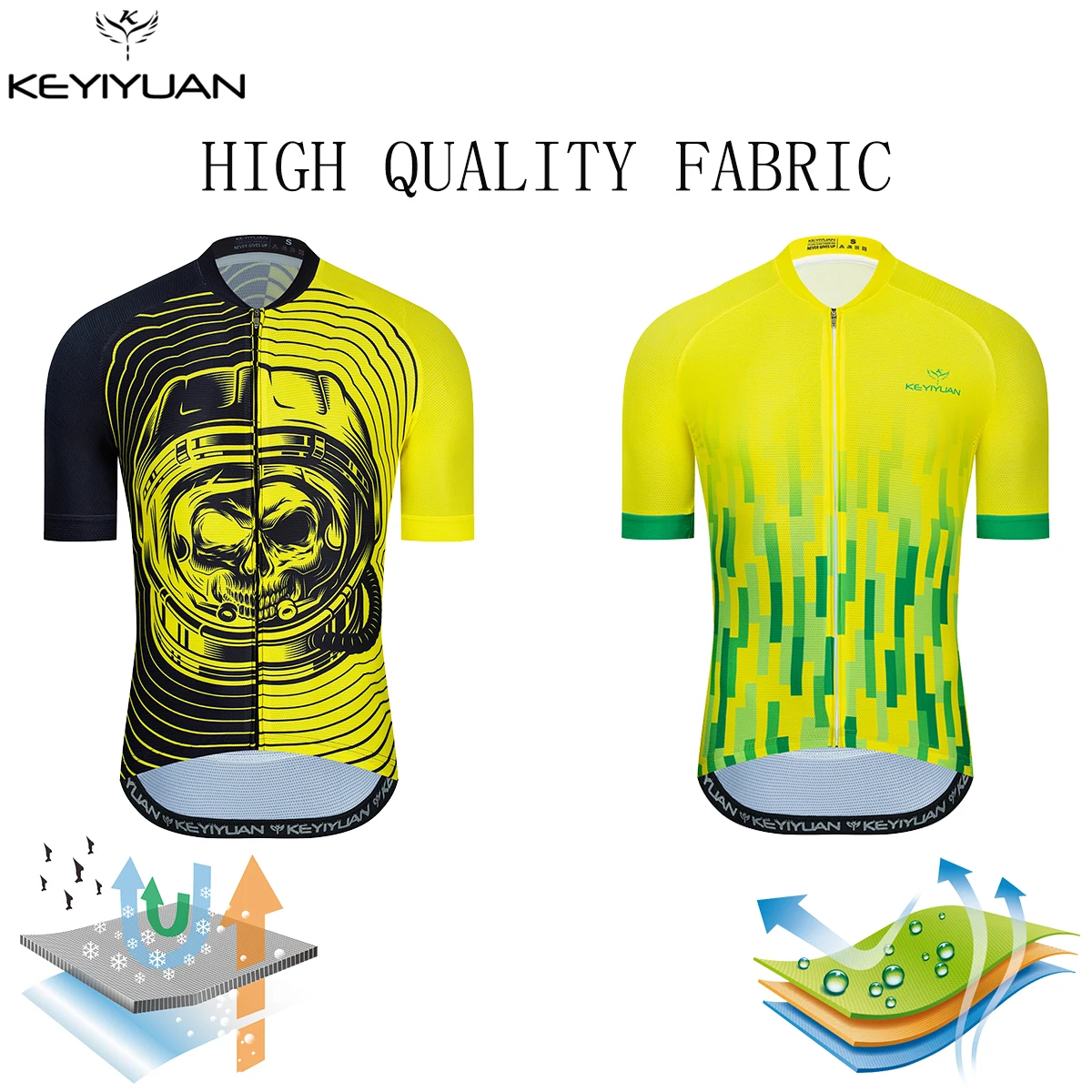 

KEYIYUAN Men Cycling Jersey Short Sleeve Tops Mountain Bicycle Shirt Road Bike Sports Wear Camisetas Ciclismo Mtb Manga Corta