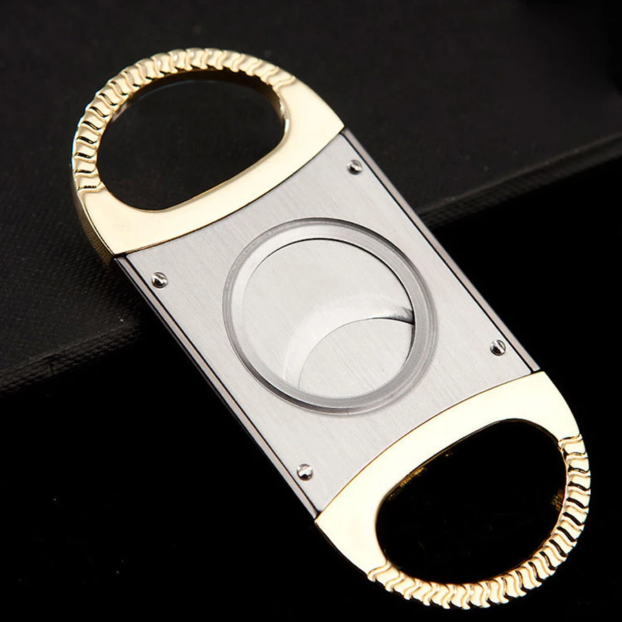 

Luxury Cuban Cigar Cutter Stainless Steel Sharp Blade Cigars Puncher Knife Scissors Accessories Guillotine Cortador De Charuto