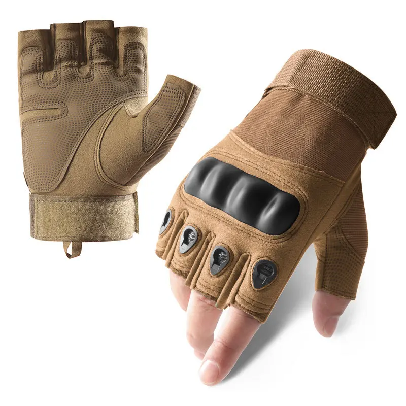 

Tactical Hard Knuckle Half Finger Gloves Men's Army Military Combat Hunting Shooting Airsoft Paintball Police Duty - Fingerless