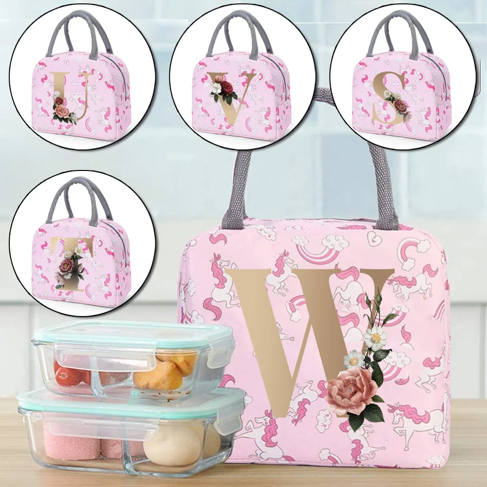 Women Thermal Lunch Bag Gold Letter Print Fridge Bag Portable Zipper Picnic Travel Picnic Breakfast Box Food Bags for Kids Work
Women Thermal Lunch Bag Gold Letter Print Fridge Bag Portable Zipper Picnic Travel Picnic Breakfast Box Food Bags for Kids Work