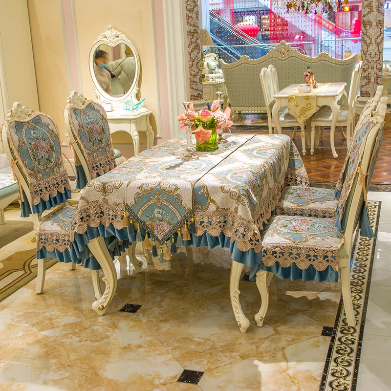 European Style Dining Chair Cover Jacquard Lace Fabric Chair Cover Home Decoration Non Slip Seat Cover Table Runner Tablecloth
European Style Dining Chair Cover Jacquard Lace Fabric Chair Cover Home Decoration Non Slip Seat Cover Table Runner Tablecloth