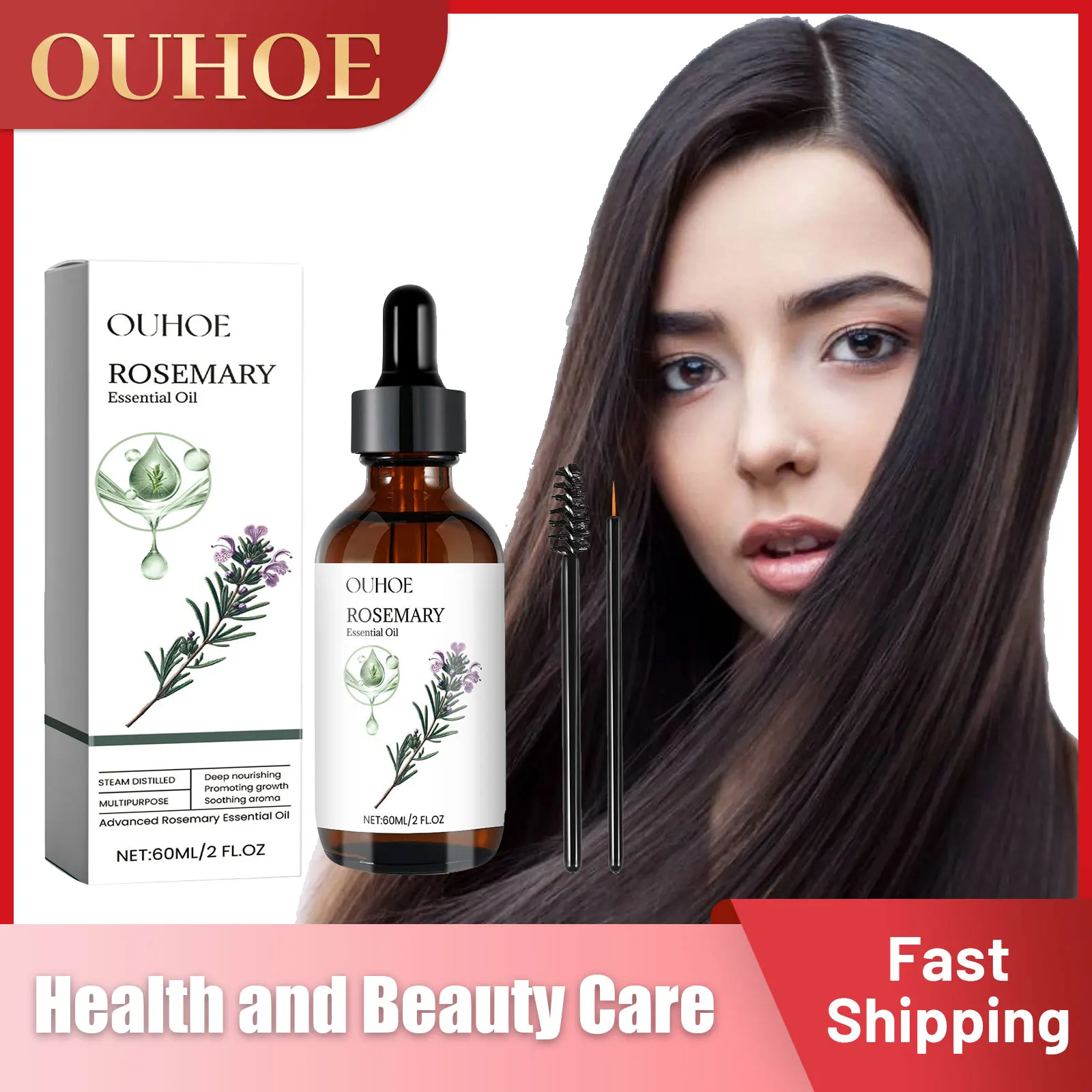 Rosemary Essential Oil for Hair Growth Eyelash Regrowth Scalp Treatment Strengthening Firm Moisturizing Thick Hair Care Products
Rosemary Essential Oil for Hair Growth Eyelash Regrowth Scalp Treatment Strengthening Firm Moisturizing Thick Hair Care Products