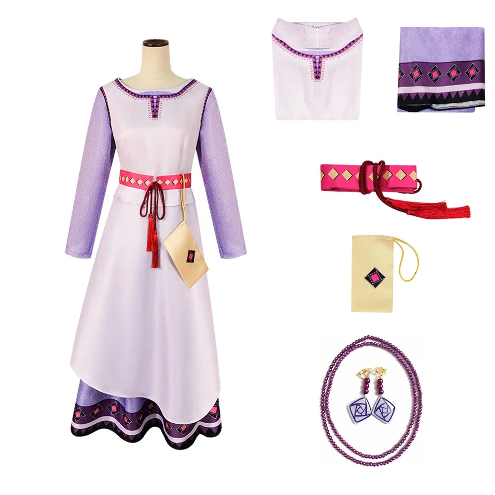 Princess Wish Asha Purple Dress Cosplay for adult Kids Christmas New Year Stage Performance Birthday Halloween Carnival Party
Princess Wish Asha Purple Dress Cosplay for adult Kids Christmas New Year Stage Performance Birthday Halloween Carnival Party