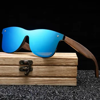 Natural Wooden Sunglasses Men Polarized Fashion UV400 Protection Sun Glasses Original Wood Oculos De Sol Masculino Mens Shades