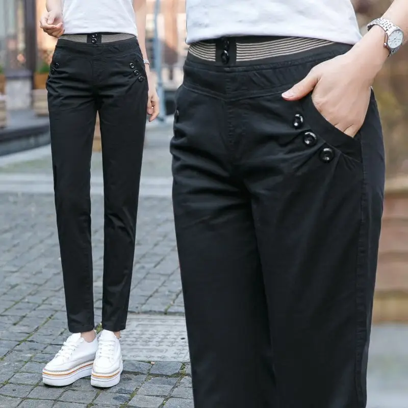 Women Solid Casual Pants 2023 Lady Spring Summer Vintage Loose Full Length Streetwear Female Elastic Waist HaremTrousers M853
Women Solid Casual Pants 2023 Lady Spring Summer Vintage Loose Full Length Streetwear Female Elastic Waist HaremTrousers M853