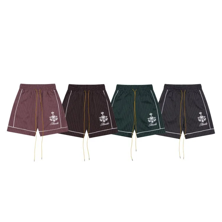 

2024 Rhude Summer Exclusive Marlboro Drawstring 5/4 Shorts pants with Straight Barrel, 4 Colors, Same Style for Men and Women