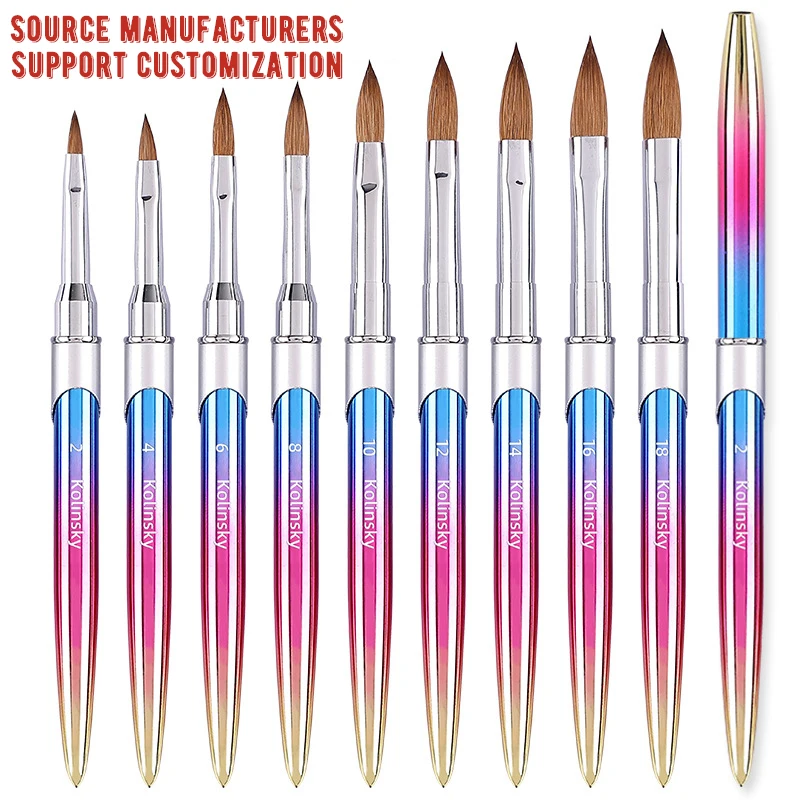 

24 Styles Acrylic Nail Brush Professional Nail Polish Painting Drawing Brush Liner Nail Brush Manicure UV Gel Brush Pen Tool