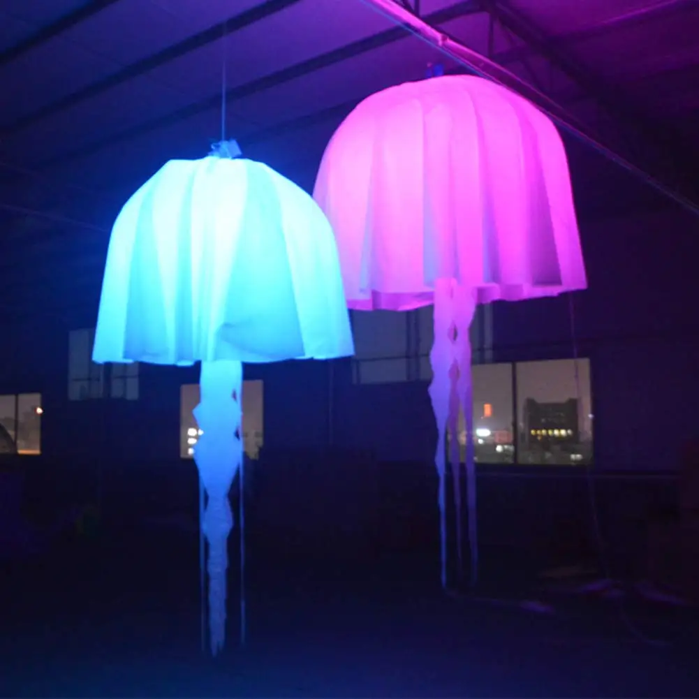 

SayOK 1m/1.5m/2m Inflatable Hanging Jellyfish Glowing with Hanging Decoration and Blower for Home Bar Party Concert Events