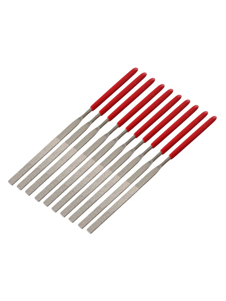 Needle Files Set Mini Needle Files Room Home Indoor 10 Pcs/Set 3*140mm Electroplated Diamond Grinding Red+Silver
Needle Files Set Mini Needle Files Room Home Indoor 10 Pcs/Set 3*140mm Electroplated Diamond Grinding Red+Silver