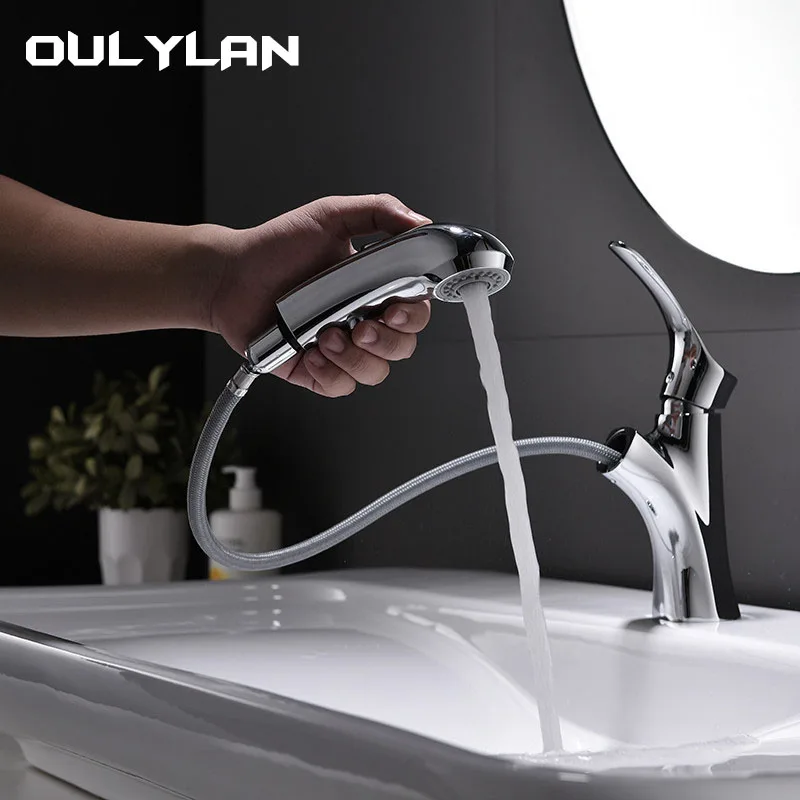 Pull-out Basin Faucet All Copper Matte Black Bathroom Washbasin Hot Cold Mixer Tap Retractable Faucet Modern Household Tap
Pull-out Basin Faucet All Copper Matte Black Bathroom Washbasin Hot Cold Mixer Tap Retractable Faucet Modern Household Tap